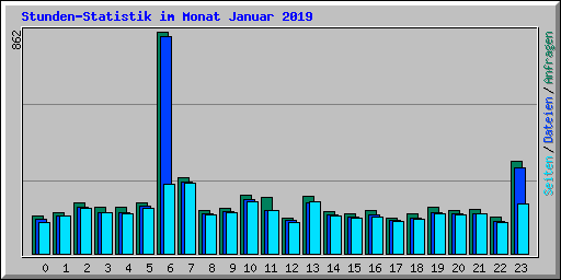 Stunden-Statistik im Monat Januar 2019