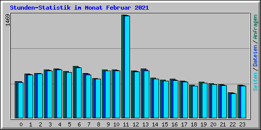Stunden-Statistik im Monat Februar 2021