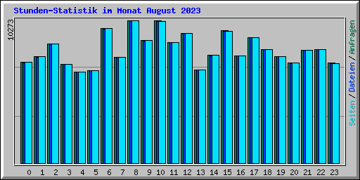 Stunden-Statistik im Monat August 2023