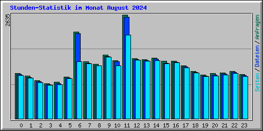 Stunden-Statistik im Monat August 2024