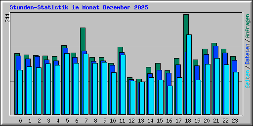 Stunden-Statistik im Monat Dezember 2025